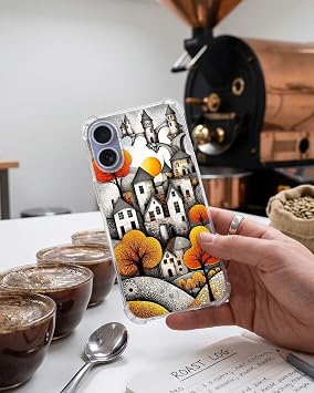 PrintiFy Samsung Galaxy S22 Ultra ile Uyumlu Düşlerin Dansı serisi Göçebe Şatolar Tasarımlı Uv Baskılı Köşe Korumalı Antişok Kılıf