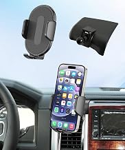 Car Phone Holder for 2009-2012 Dodge Ram 1500 2500 3500 Auto Accessories，One Hand Place & Pick，360° Rotation，Hands Free，for 4.7-7 inch Phones