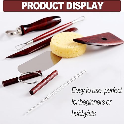 Miniatura 4 de LINPHCEY Juego de 8 herramientas para esculpir arcilla, perfecto para modelado de polímero al aire seco, para principiantes y profesionales, ideal