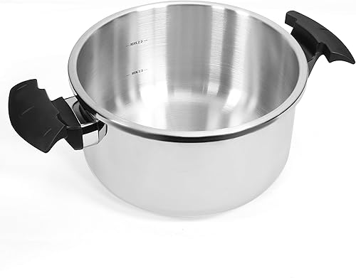 Miniatura 4 de Barton Olla a presión de 6 cuartos con libro de recetas con tapa de fácil bloqueo de acero inoxidable para conservas para cocinar instantáneamente