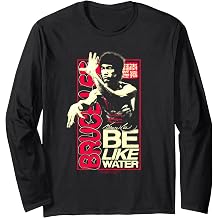 Bruce Lee Be Like Water Retro Martial Arts Poster Long Sleeve T-Shirt