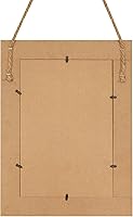 Vista 7 de DECORKEY Espejo de pared rectangular para baño, decoración de madera blanca envejecida con cuerda para colgar para decoración rústica del hogar