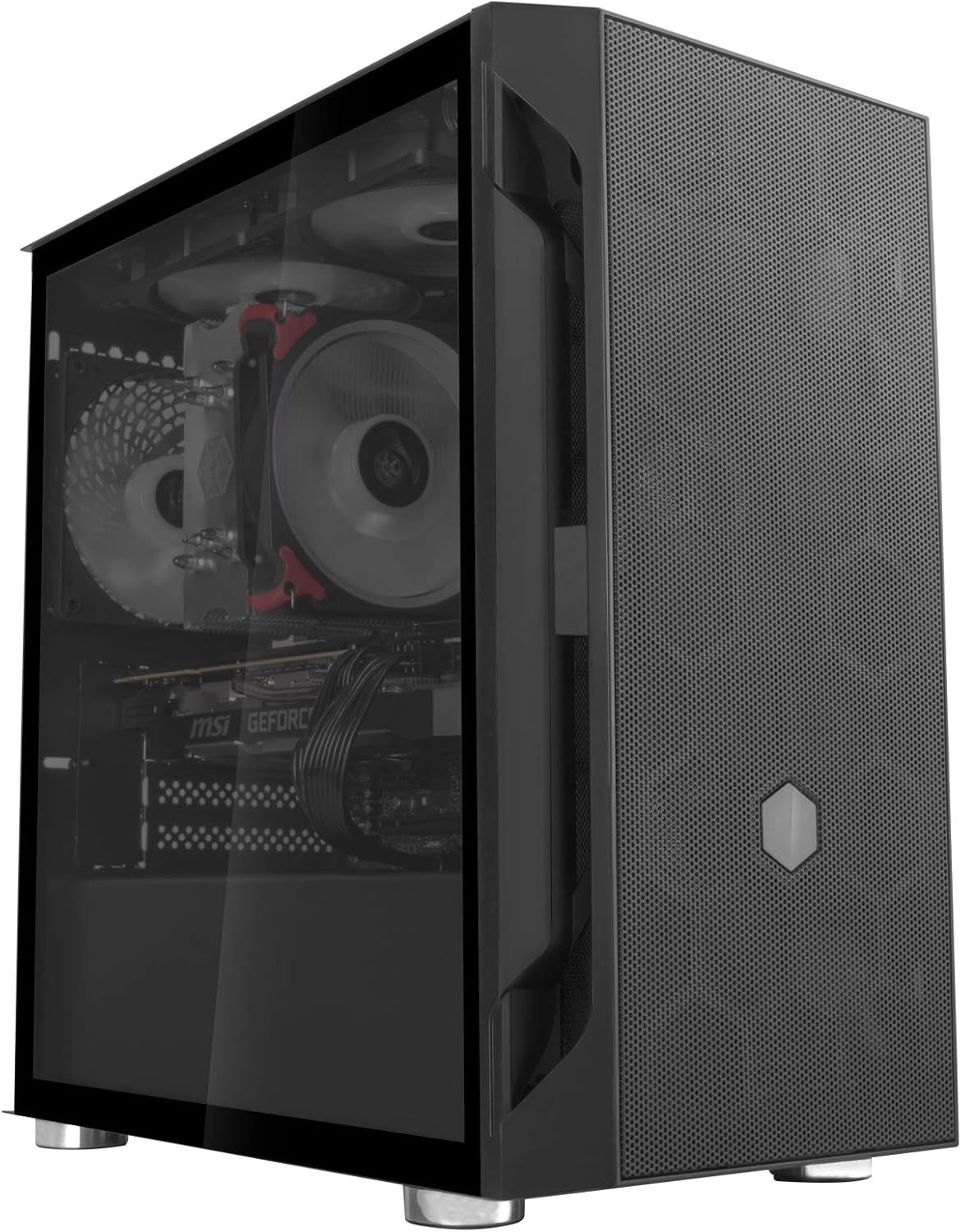 Silverstone Technology FARA H1M Tempered Glass, Black, Mid-Tower Micro-ATX Case with Mini-DTX and Mini-ITX Support, SST-FAH1MB-G