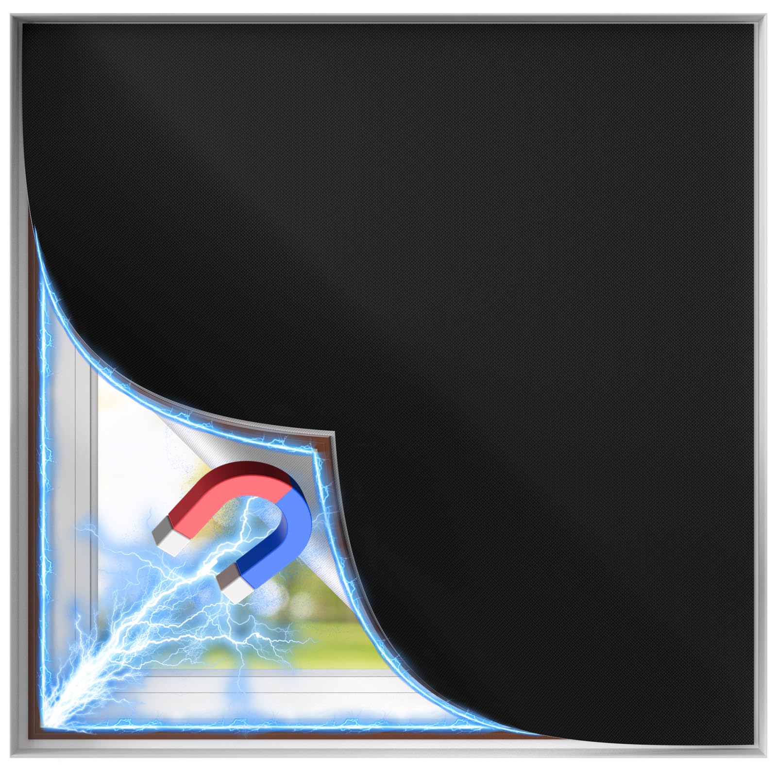 Full Frame Magnetic Blackout Blind Strong Magnetic Closure 100% Blackout No