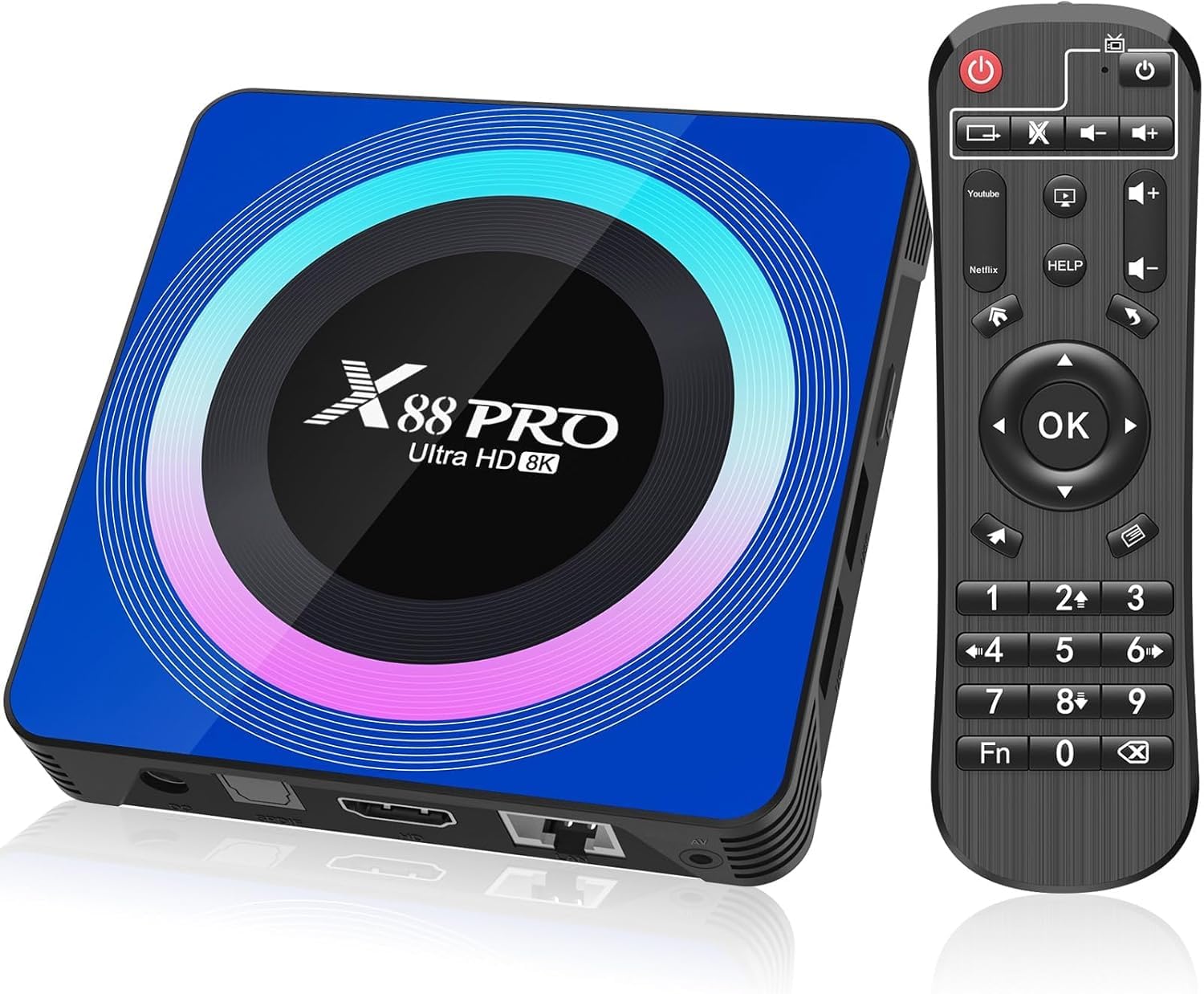 boitier Streaming Android TV Box - 8K Boîtier TV Android WiFi 6 Media Streaming RK3528 2Go RAM 16Go ROM BT5.2 Lecteur multimédia Quadcore CortexA53,0 GHz HDR10.0 3D Code TV Box