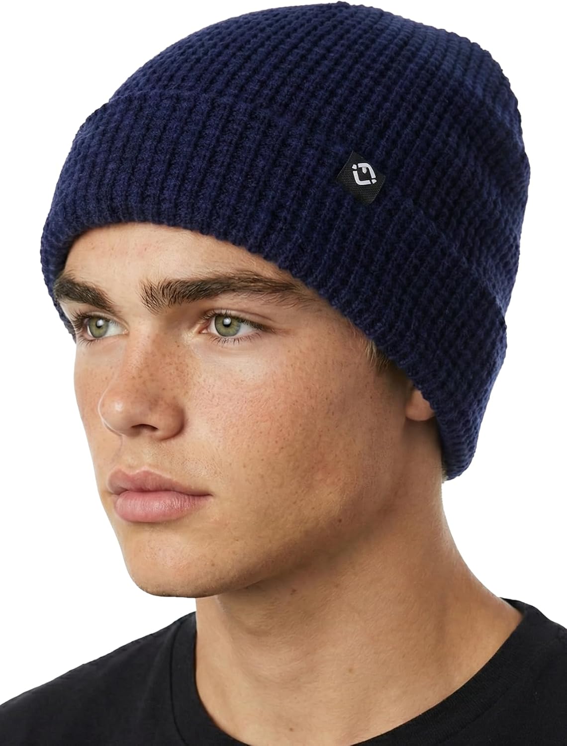 Funky Junque Basics Waffle Knit Winter Beanie – Warm Hats for Men & Women, Cozy Mens Beanies, Durable Premium Toboggan Hat