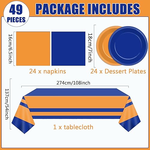 Vista 166 de Qyeahkj Platos de decoración de fiesta de cumpleaños de fútbol, servilletas, suministros de mantel, suministros para 24 invitados, vajilla