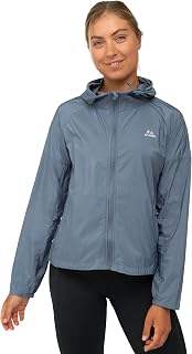 Windbreaker-Jacke mit Kapuze, Faltbare Laufjacke aus recycelten Materialien, Atmungsaktive Sportjacke, Winddicht & Leicht, für Damen