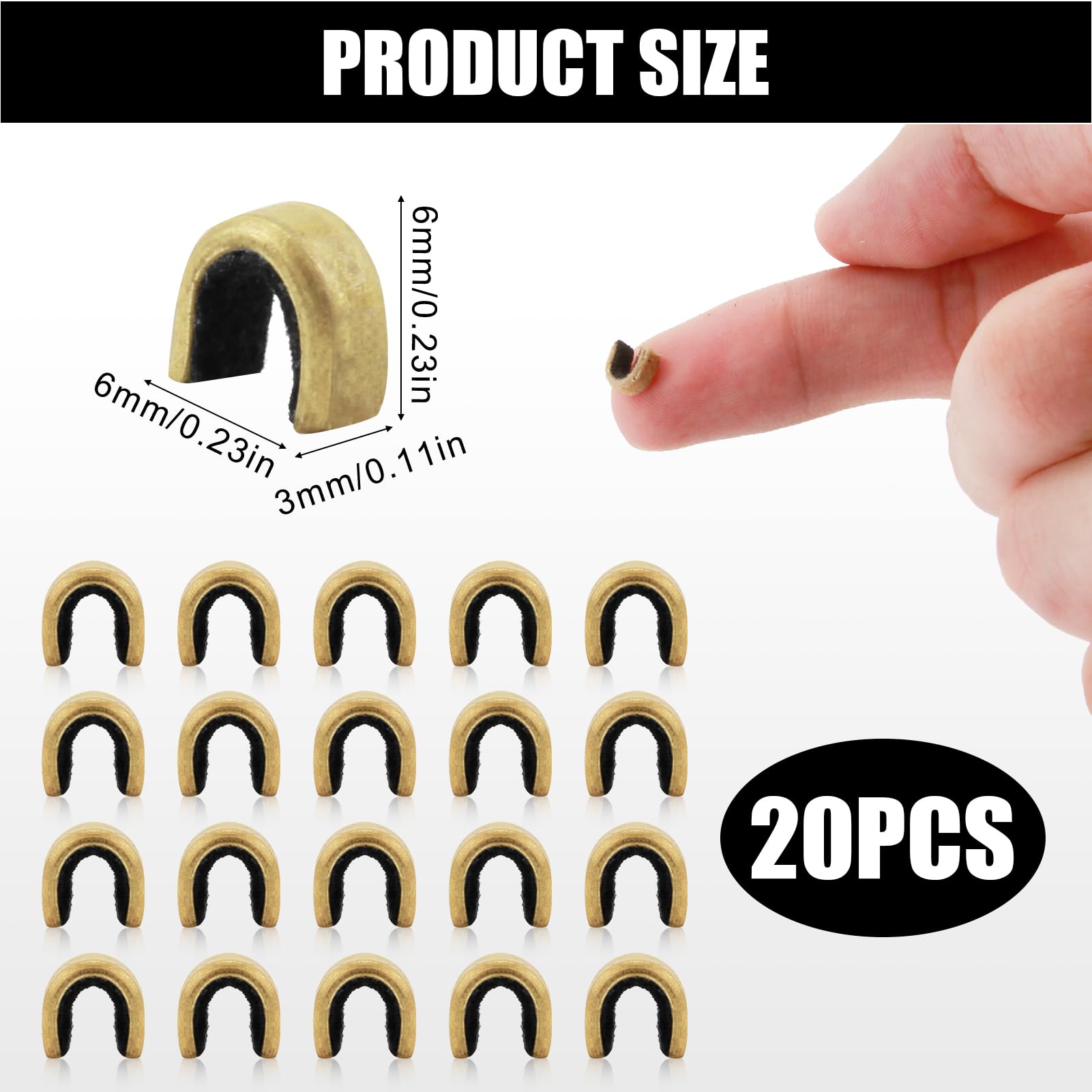20 pièces Bowstring Nocks Buckle Clips Bowstring Nocking Point Bow String Buckle Clip Boucle en Laiton Cordes d'arc Clip Bowstring Nock Point Accessoires Tir à l'arc pour Arc à Poulies Arc Classique
