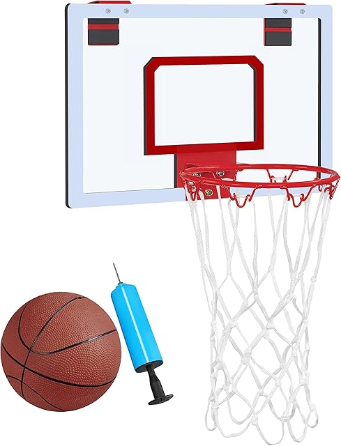 costoffs Portable Basketball Hoop and Backboard Over the Door Mini Basketball Hoop Set Suitable for Home/Office/Dorm