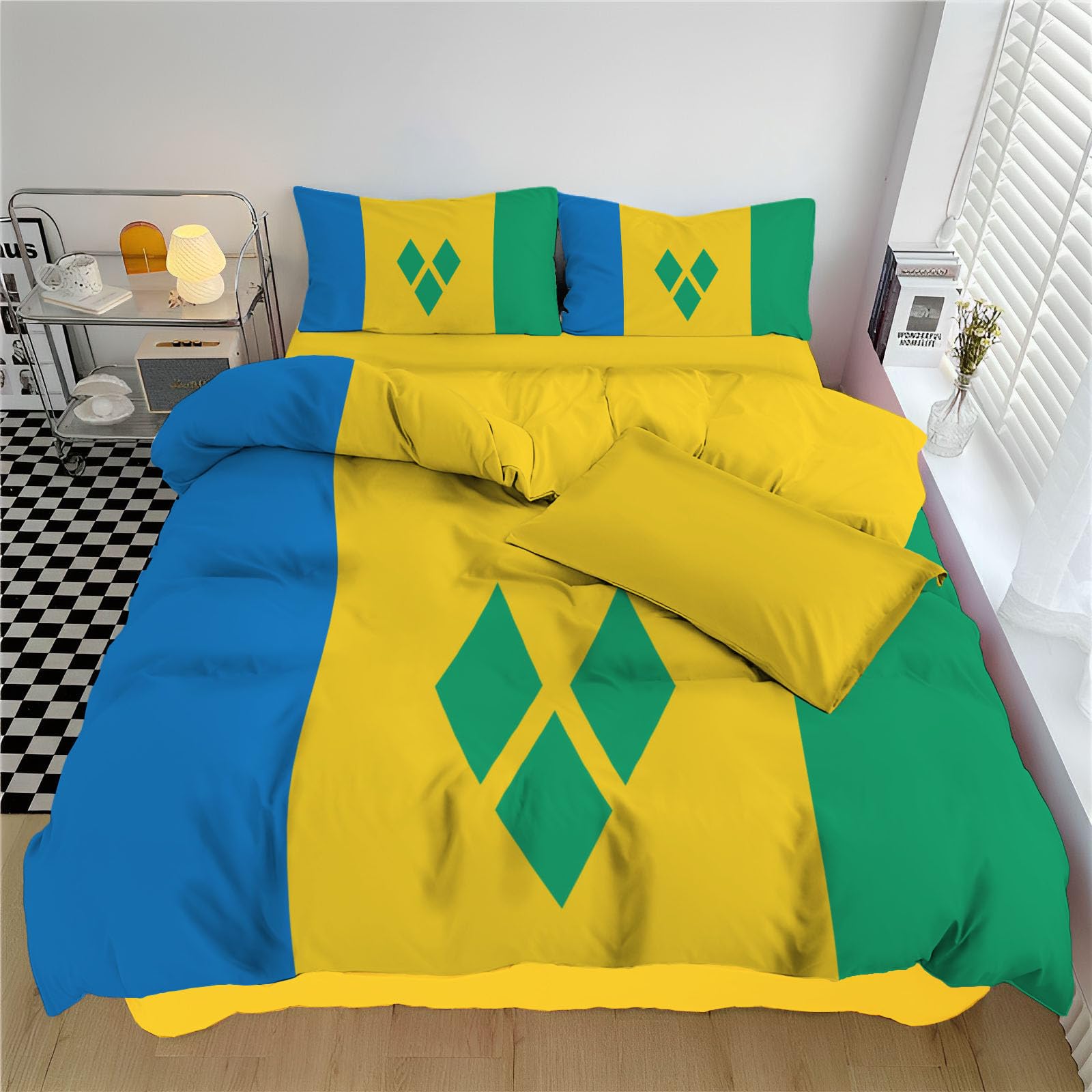 Housse de couette drapeau caraïbes pour sublimer une chambre d'adulte