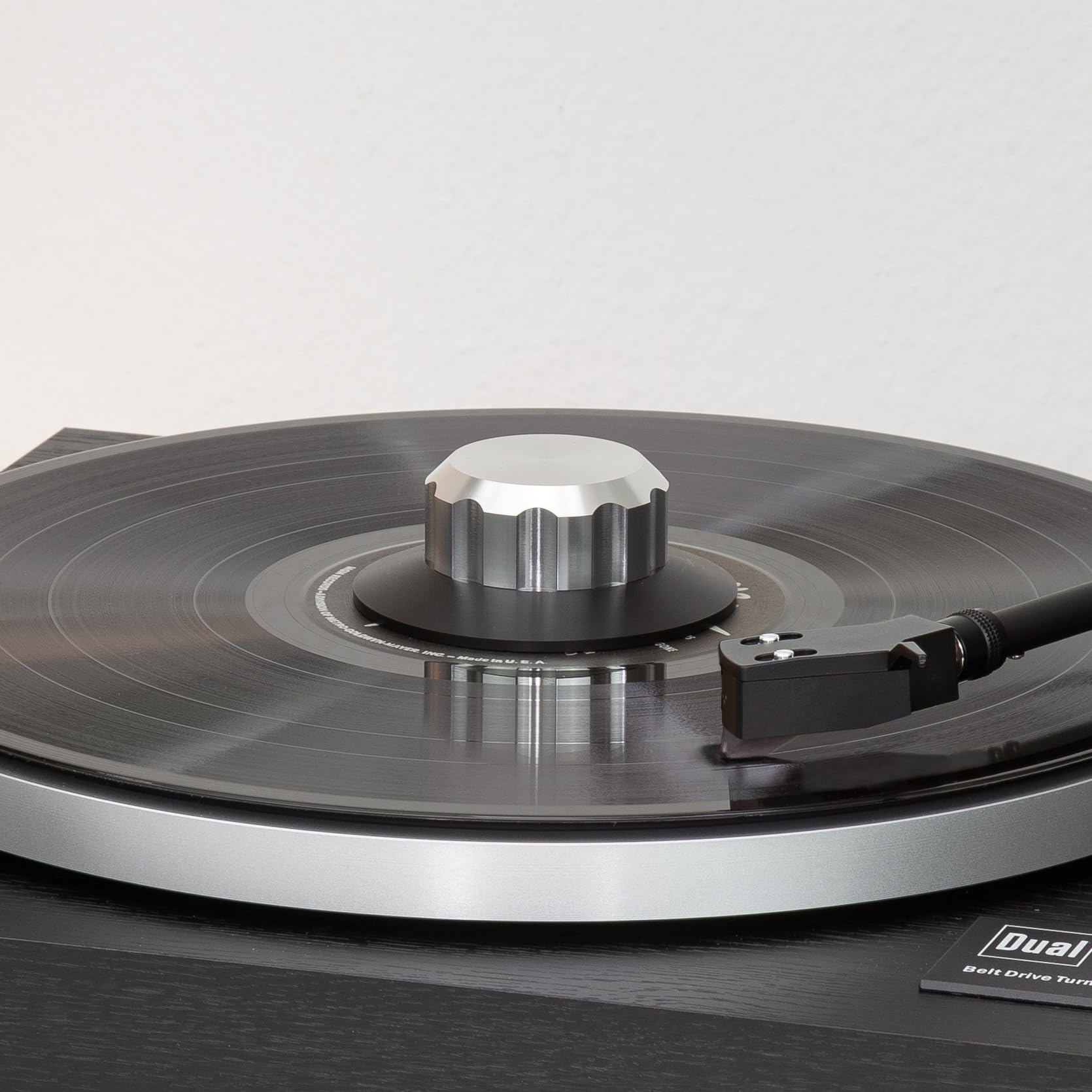 Dynavox stabilisateur VC150 en Aluminium anodisé pour disques vinyles, Coloris argenté