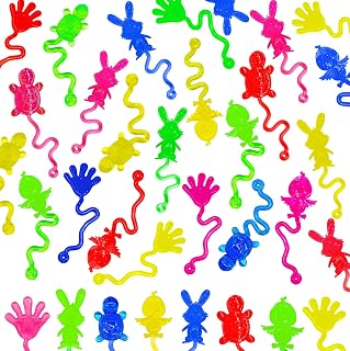 48Pcs Mini Easter Sticky Toys Hands - Bunny & Chick Hands Easter Toys Fidget Toy for Kids, Basket Stuffers & Egg Fillers Stuffers, Party Favors, Classroom Prizes