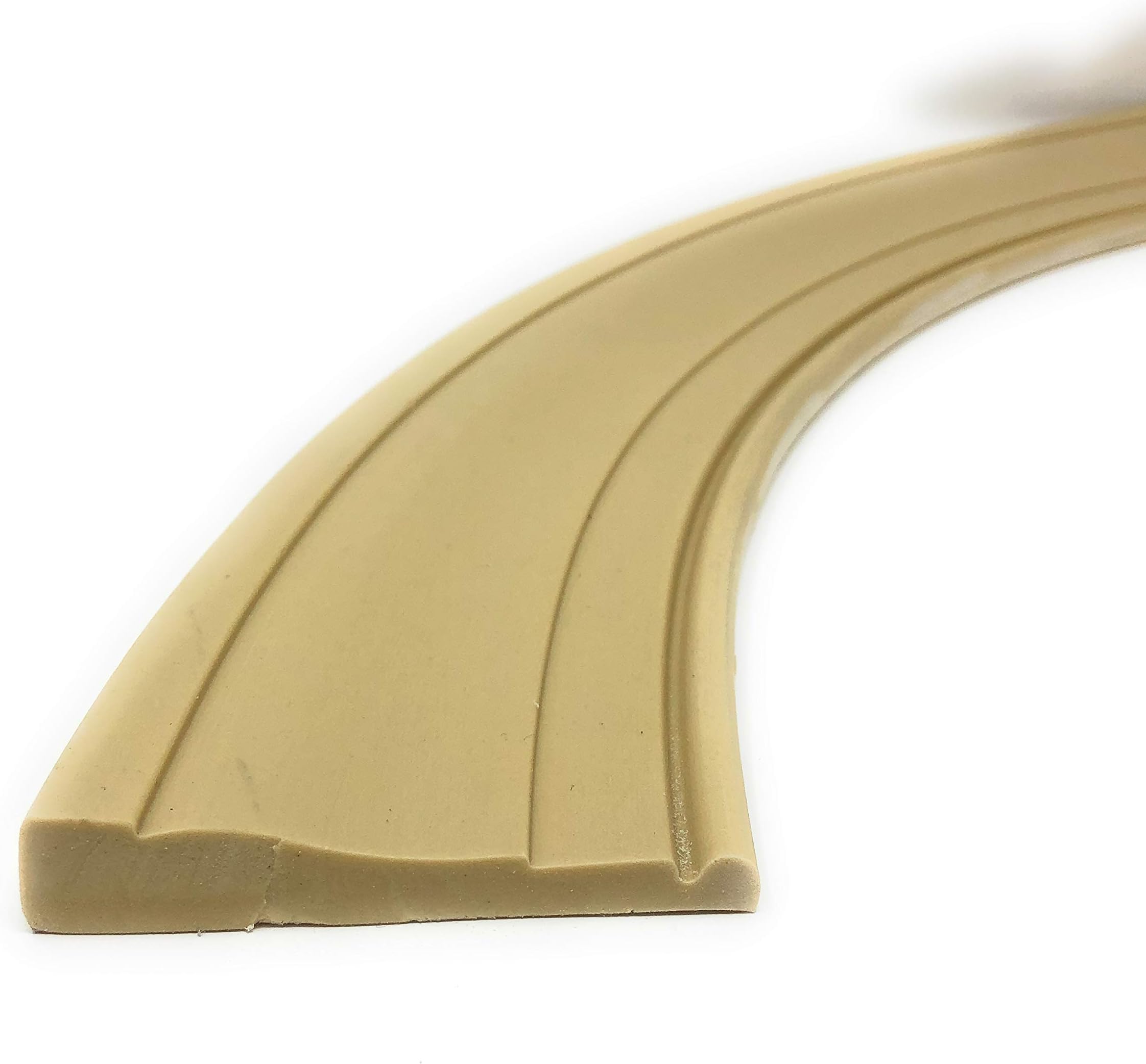 FLEXTRIM #445: Flexible Casing Molding: 11/16" Thick x 3.25" Wide - PRE Curved to fit Half Round Windows 42" to 56" Diameter