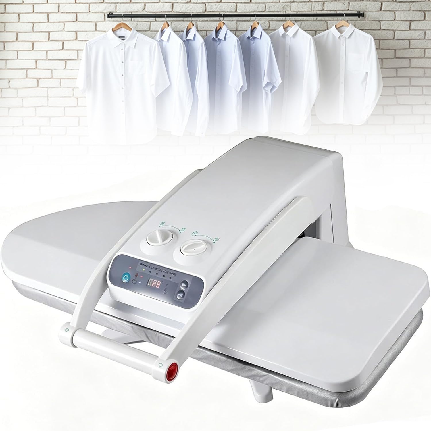 Intelligent Steam Iron Press, 1800W Digital Steam Press Machine, 5 Fabric Functions, Large 800×310mm Ironing Pressing Equipment, Electric Pressing Machine for Clothes Sheets Fabrics Withoutstand