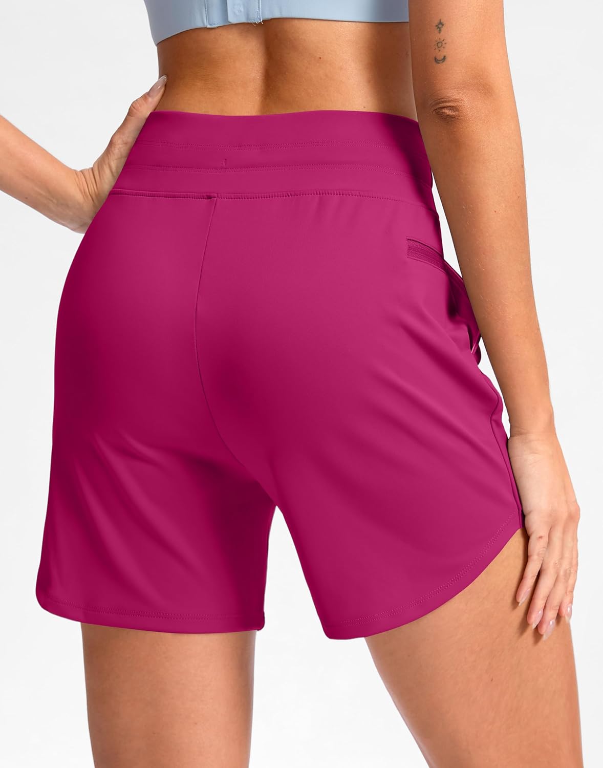G Gradual Women's 5" Athletic Running Shorts with Zip Pockets Stretchy Quick Dry High Waisted for Workout Gym Hiking