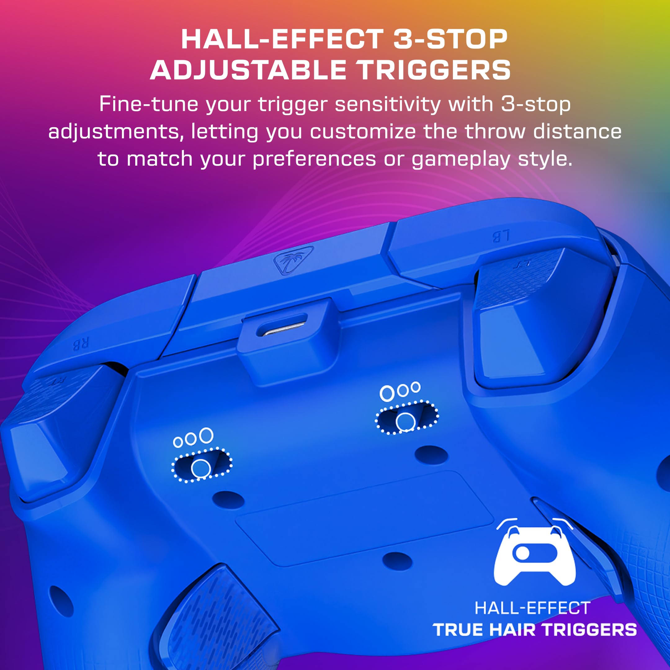 Turtle Beach Afterglow Wave Controller Blau Wired RGB Gaming Controller – Lizenziert für Xbox Series X oder S, Xbox One und Windows - 2