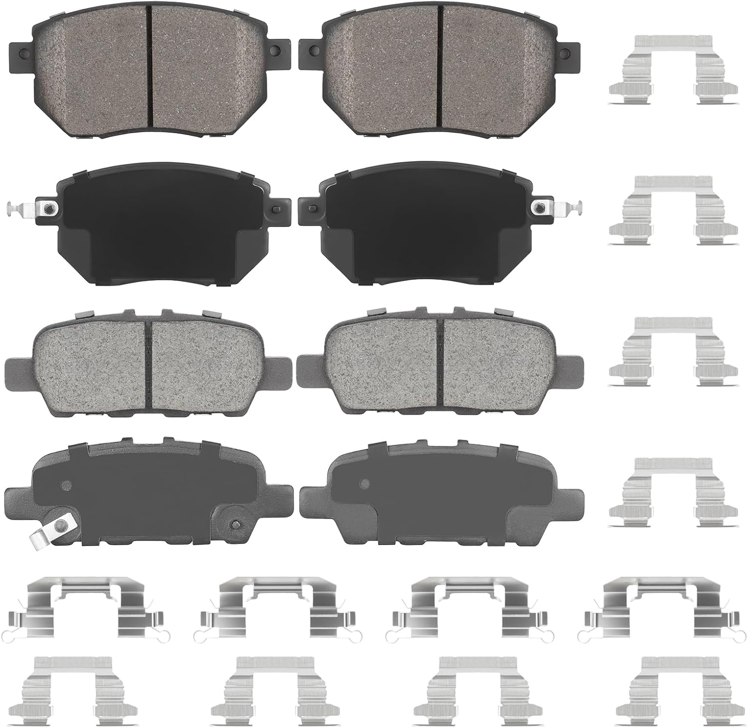 Front & Rear Ceramic Brake Pads Set for Nissan 2003-2011 Murano, Maxima 2004-2008, for INFINITI FX35 FX45 8PCS