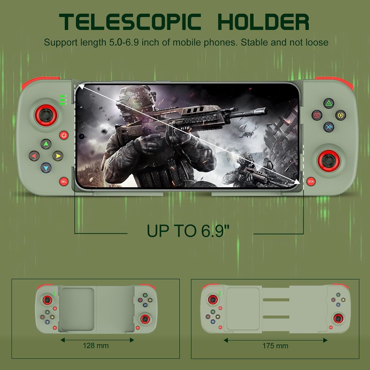 Joso Phone Controller for iPhone/Android Support Phone Case, Mobile Gaming Controller with Ergonomic Design - Wireless Gamepad for Cloud Gaming & PS Remote Play