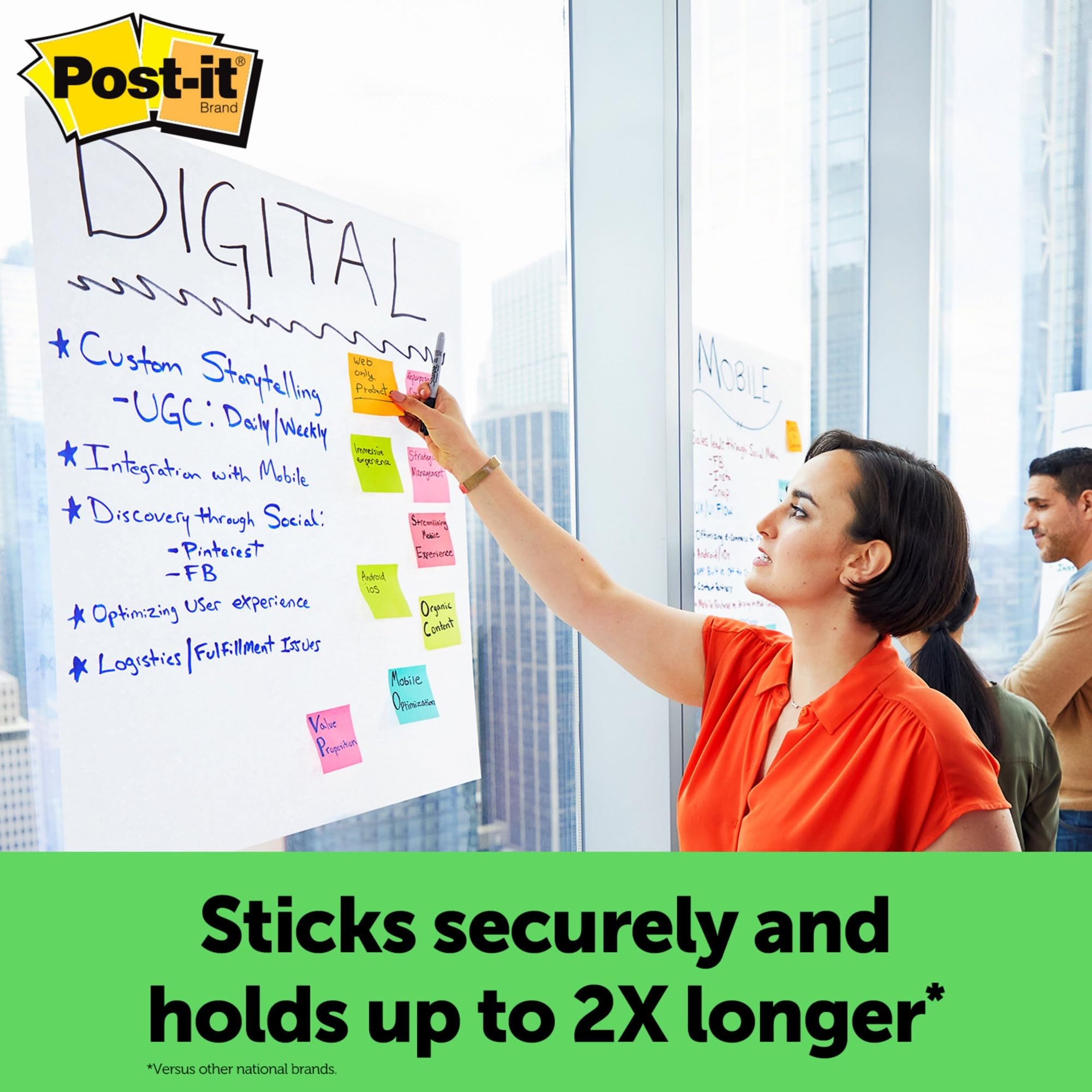 Post-it (R) Staffelei Pad Made mit Recyclingpapier, 63,5 cm X 30 ", weiß, 30 Blatt/Pad, 2 Pads/Pack