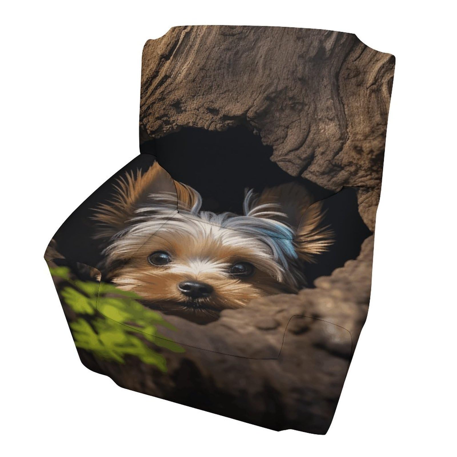 Housse de canapé extensible Yorkshire Terrier pour fauteuil de 81 à 119 cm