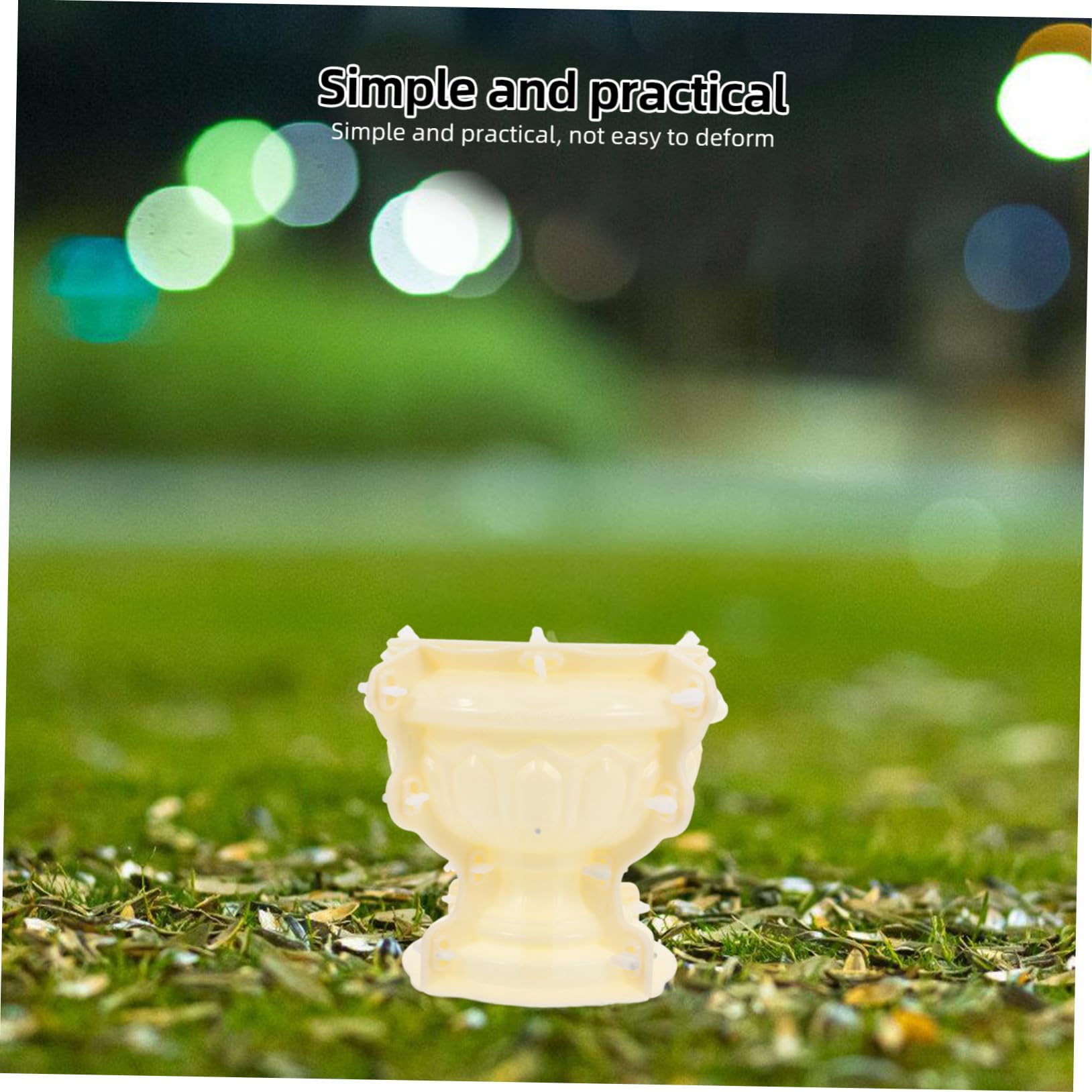 Stampo per Vasi per Piante Stile Europeo in Plastica Beige | DIY Crafts e Handcraft, Flessibile e Lavabile, Riutilizzabile e Facile da Usare