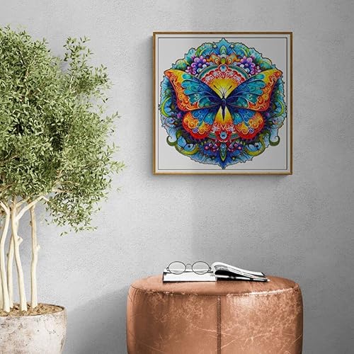 Miniatura 6 de Rompecabezas de madera con forma de mariposa, 90 piezas de 8.1 x 7.9 pulgadas, respetuoso del medio ambiente, con forma de animal, mandarina,