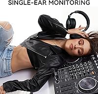 Vista 7 de OneOdio Hi-Res Auriculares de sobreoído para monitorización y mezcla en estudio, aislamiento de sonido, almohadillas de piel de proteína, unidad