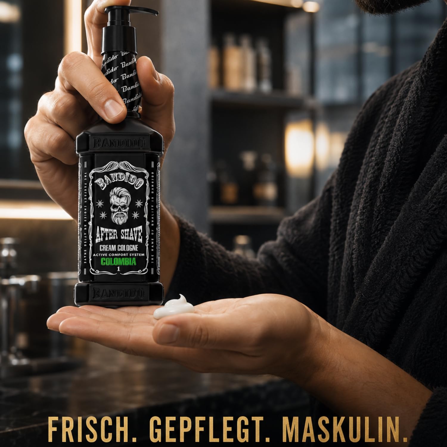 Bandido Barber After Shave Cream Cologne Fresh Lotion Men 350 ml balsam męski po goleniu na mokro pielęgnuje i chłodzi balsam do pielęgnacji skóry wrażliwej (świeży)