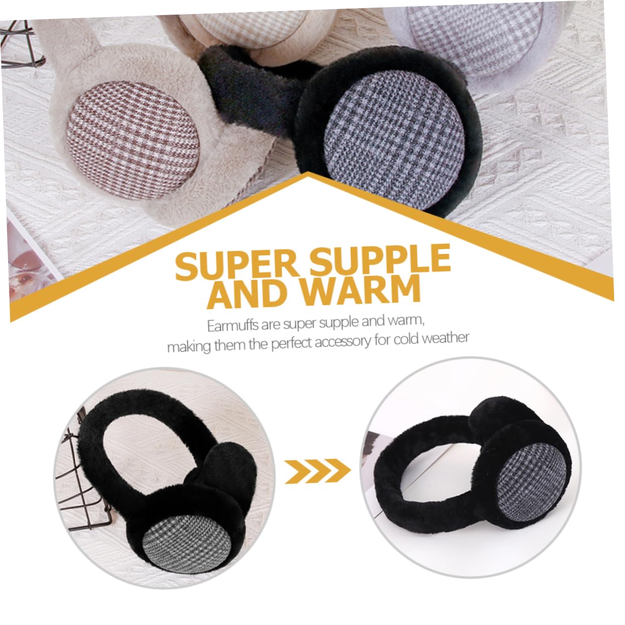 Veemoon Warm Plush Earmuffs for Adults Winter Ear Covers Lightweight Comfortable for Outdoor Activities Present for Boys