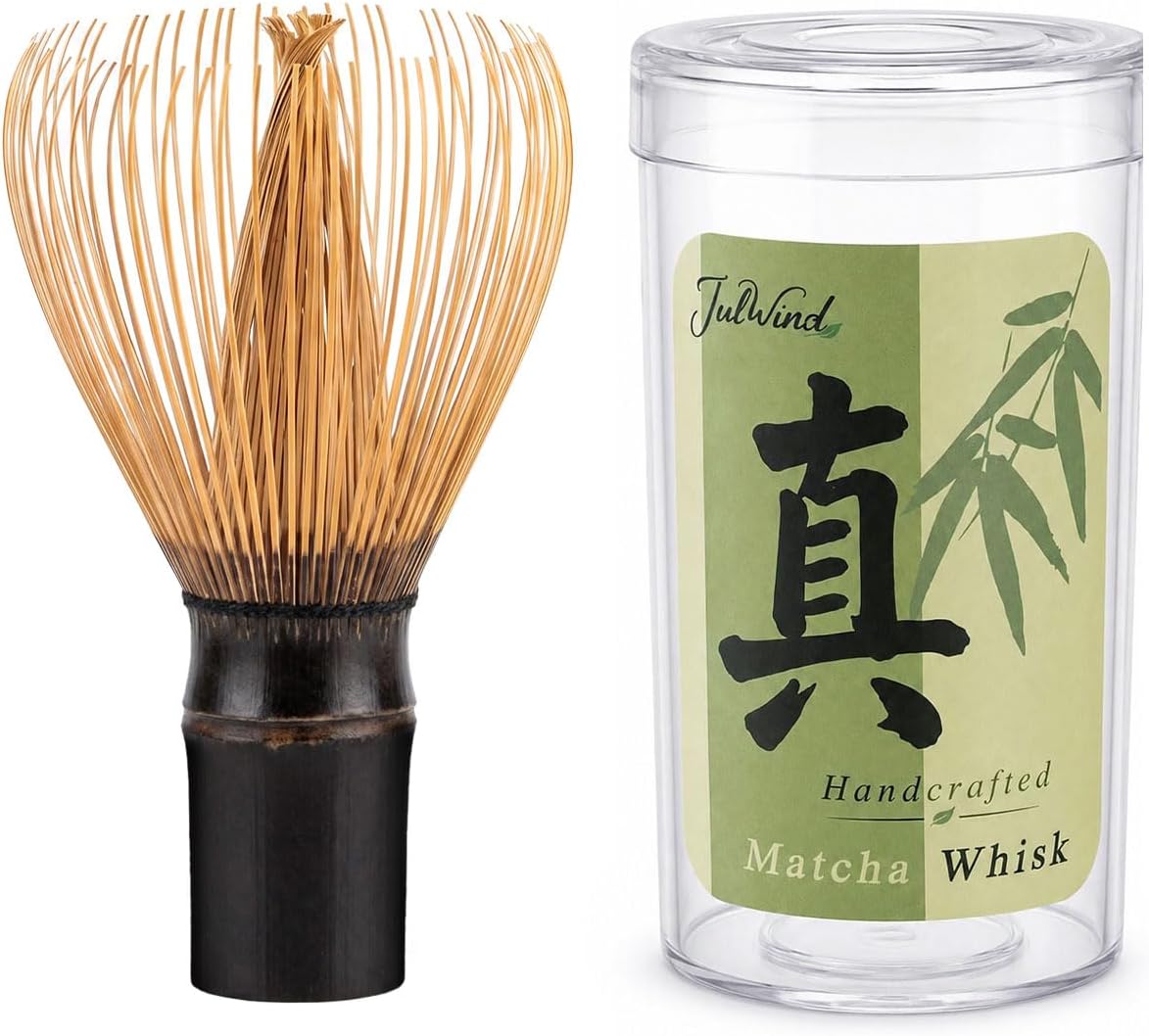 Authentic Shin Chasen Matcha Whisk – 6+ Year Aged Purple Bamboo, Handcrafted for Ceremonial Grade Matcha, Traditional Japanese Tea Ceremony Tool
