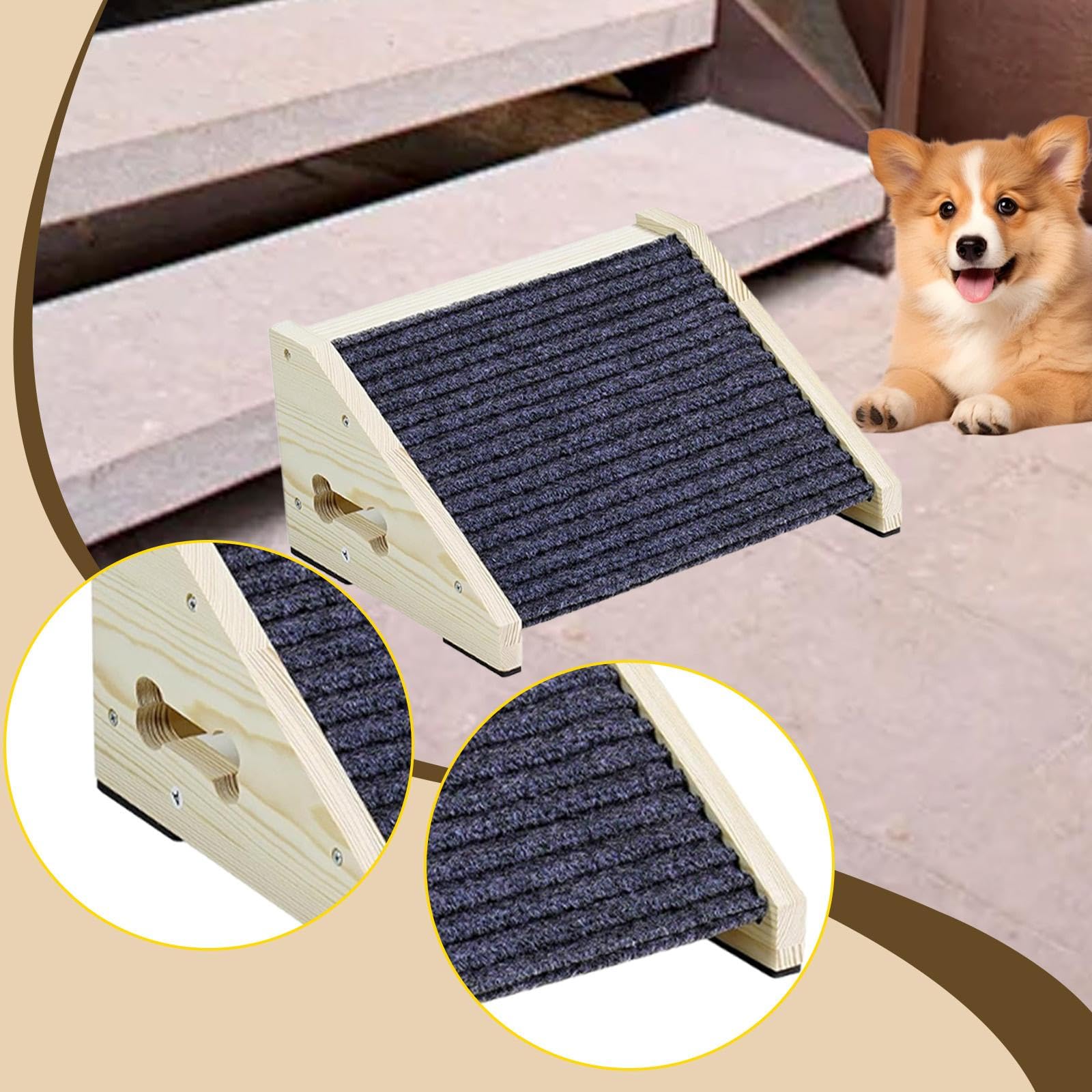 Escalera Portátil para Perros, Suministros para Animales Pequeños Y Mayores, Coches Y Sofás.