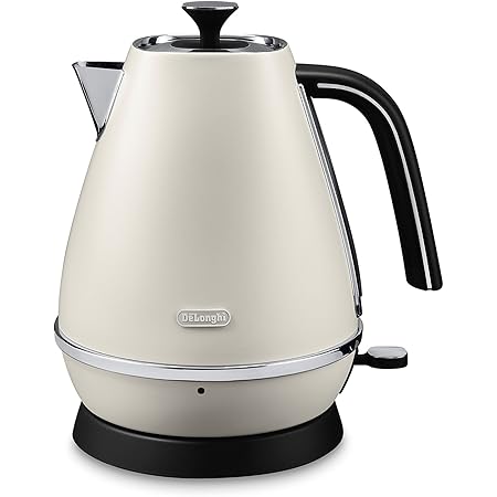 De'Longhi Distinta Flair Kettle, anti-scale filter, 1.7 Liters, Matt metallic finish, KBI3001.W, White