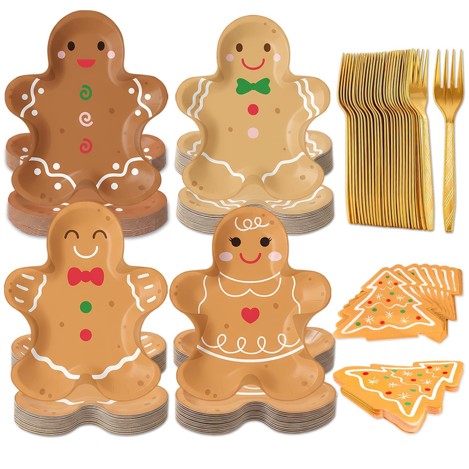 Locker.Ink | Elevate Your Holiday Gatherings with These Christmas Tableware Tips OuMuaMua Gingerbread Plates (75Pc)