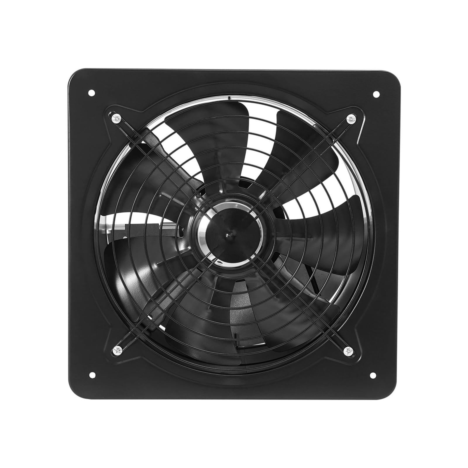 Kxjqbm Black Exhaust Fan, 2800Rpm Wall Mounted Extractor Ventilator,12" Industrial Axial Flow Fan, 125W, For Factory Extraction& Garage/Kitchen