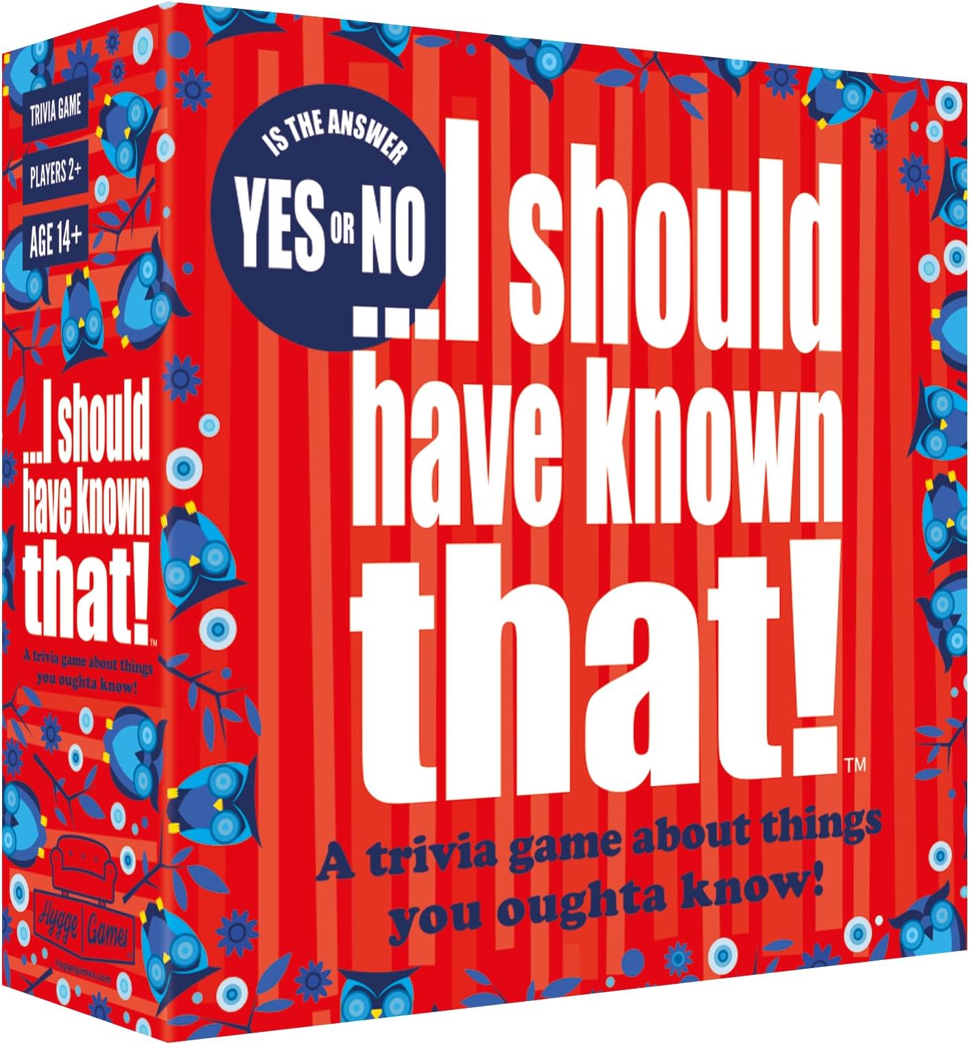 I Should Have Known That Trivia Yes or No Edition, Red, Box Size 5.7 x 5.7 x 1.8 inches (21224)