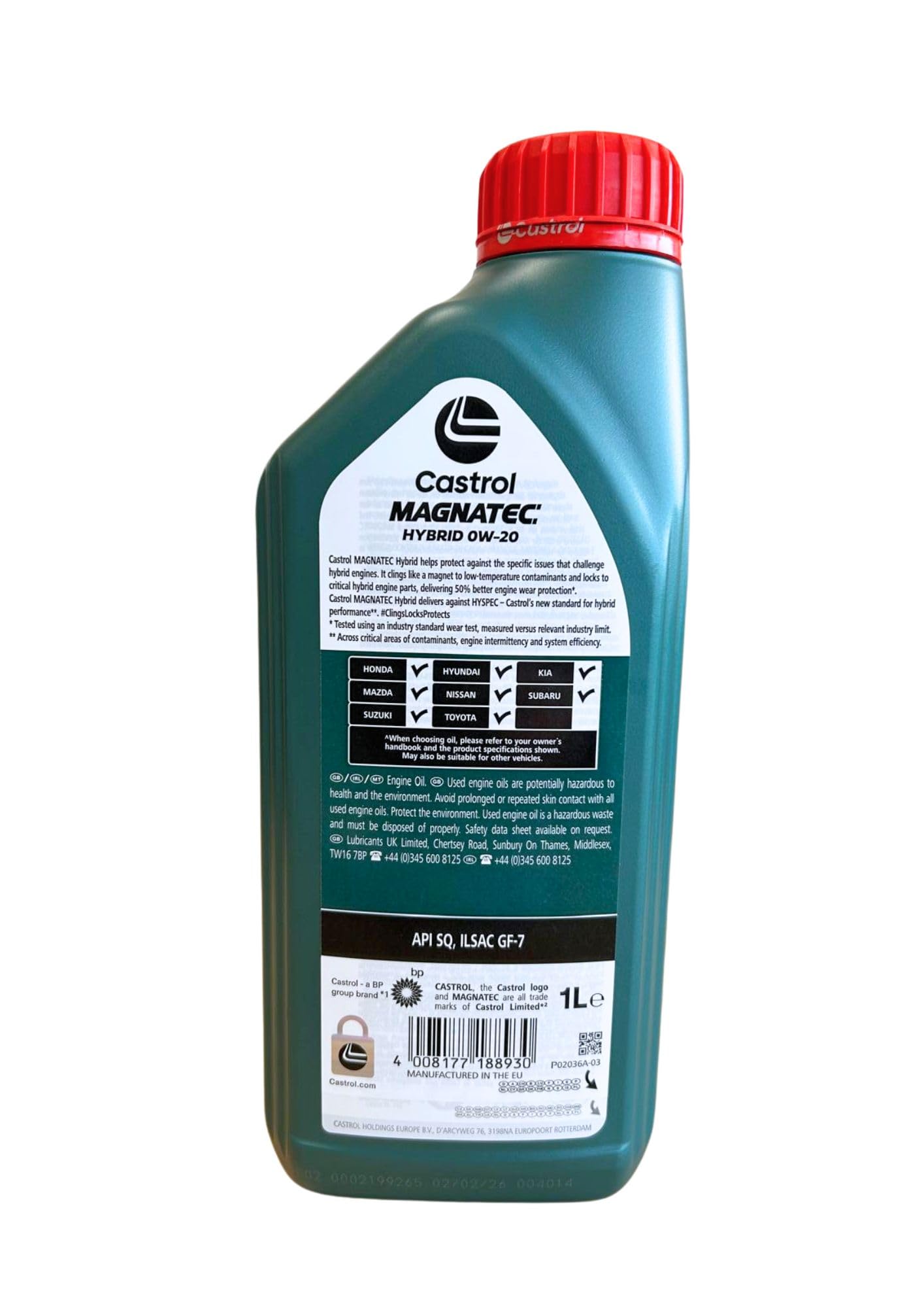 Castrol Magnatec hybrid 0w-20 - API SP, ILSAC GF-6 - Litri 2