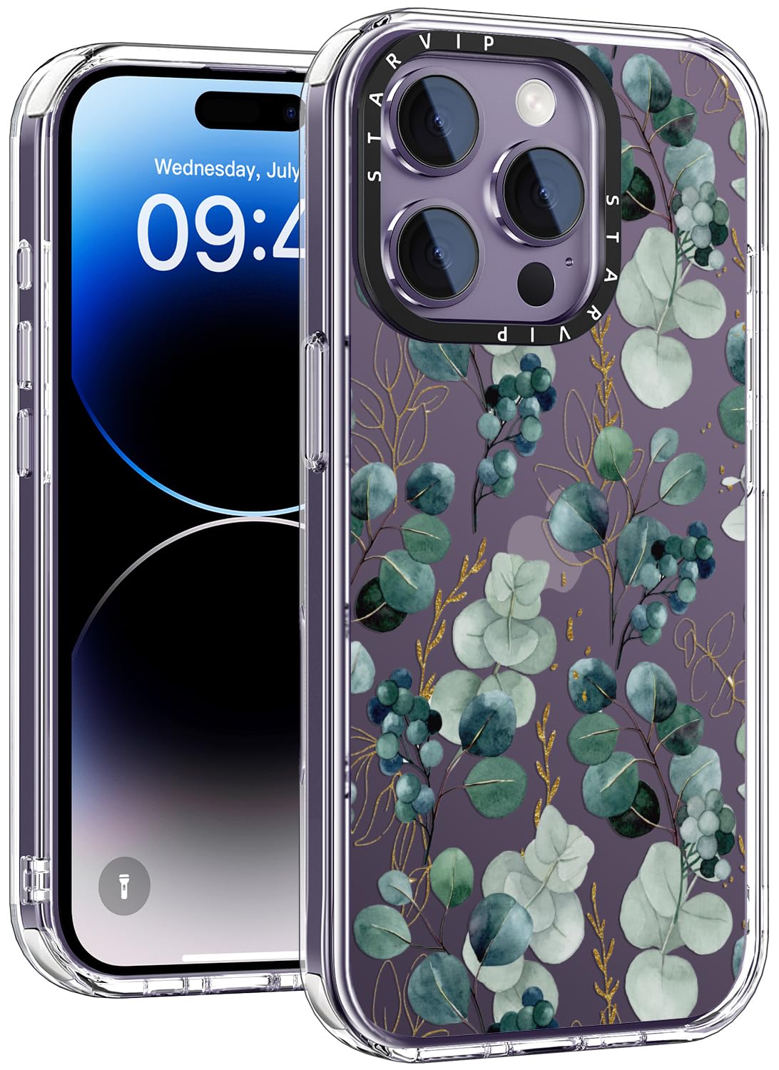 STARVIP Wildflower Phone Case for iPhone 14 Pro Cute Trendy Aesthetic Floral Design for Women & Girls - Military-Grade Drop Protection - Clear Hard