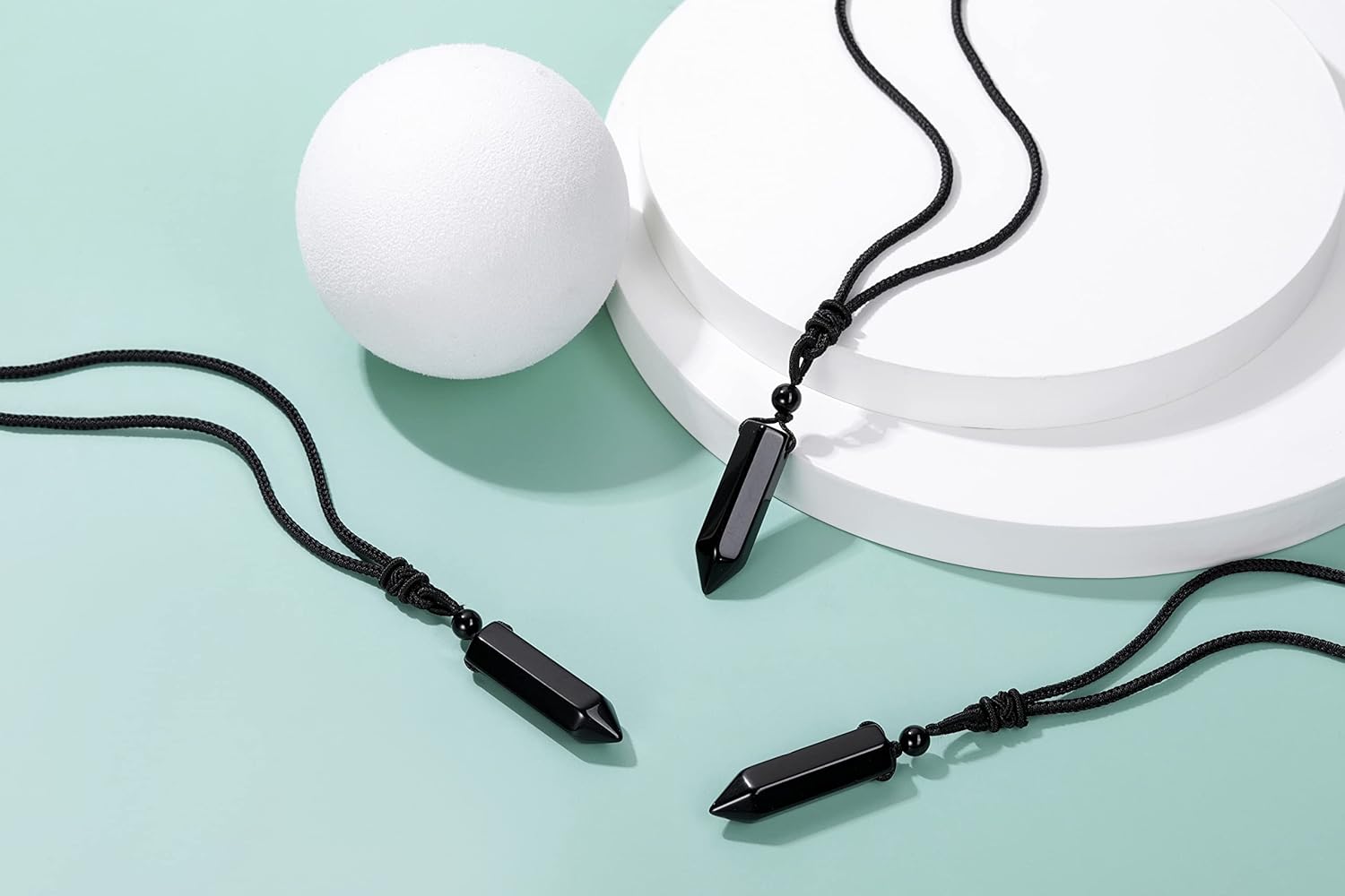 Jovivi Healing Crystals Necklace for Men Women Adjustable Rope Natural Stone Hexagonal Prism Pointed Crystal Pendant Necklaces Gemstone Jewelry - Image 5