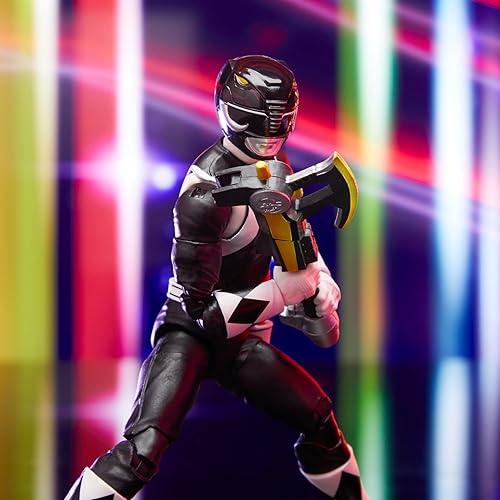 Miniatura 4 de Power Rangers Lightning Collection Remastered Mighty Morphin Black Ranger - Figura de acción de 6 pulgadas, juguetes para niños y niñas a partir de