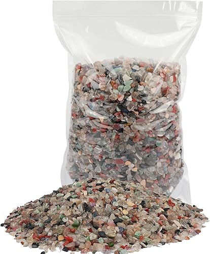 ideayard Grava decorativa de cristal colorido para acuarios, 2 libras (32 onzas), piedra de cristal natural para peceras y terrarios, decoración de