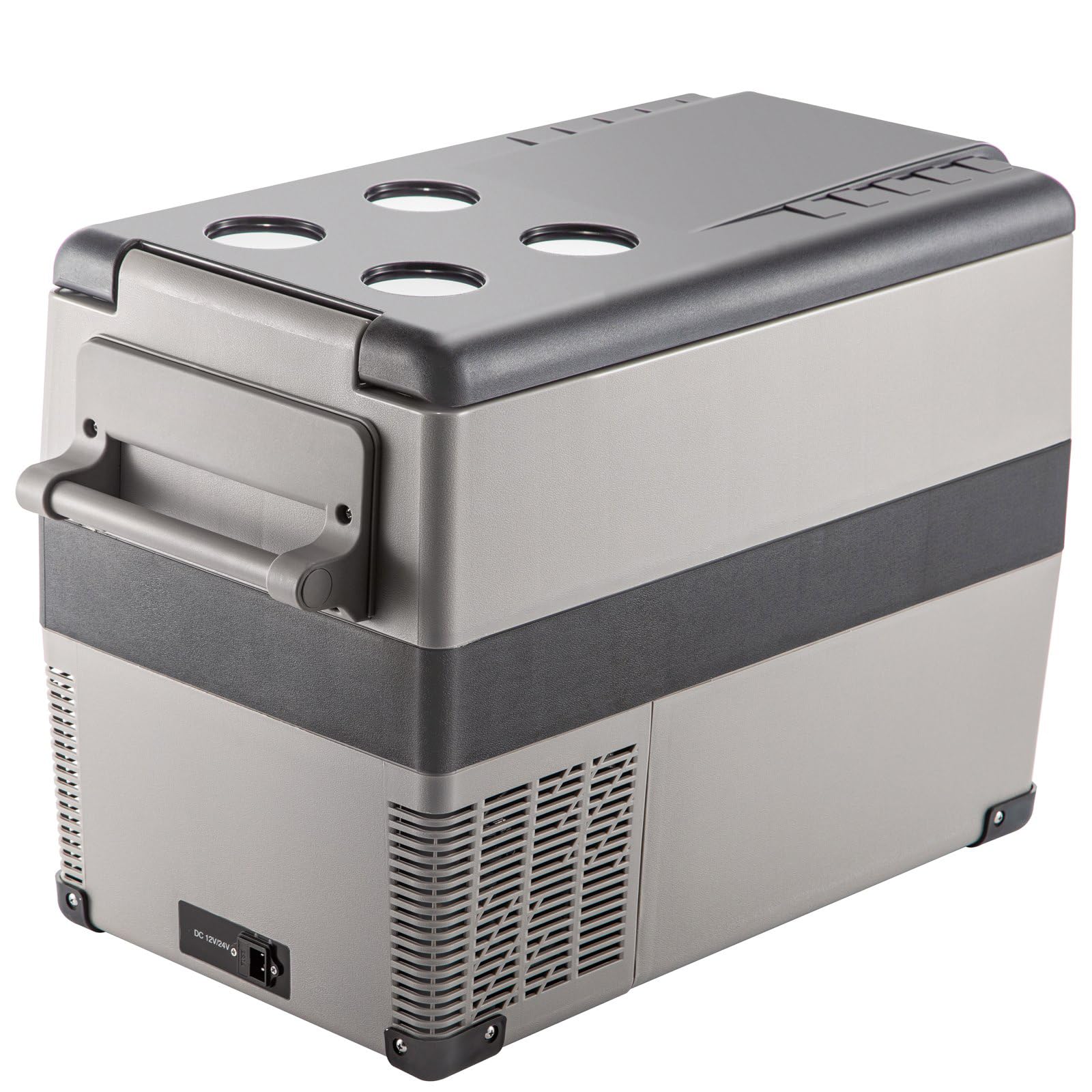 Genérico Lodówka sprężarkowa 12 V 45 litrów mini lodówka samochodowa (-22 ℃ ~ 10 ℃), 12/24 V i 110-240 V przenośna lodówka samochodowa, lodówka samochodowa, kempingowa, podróż (45L)