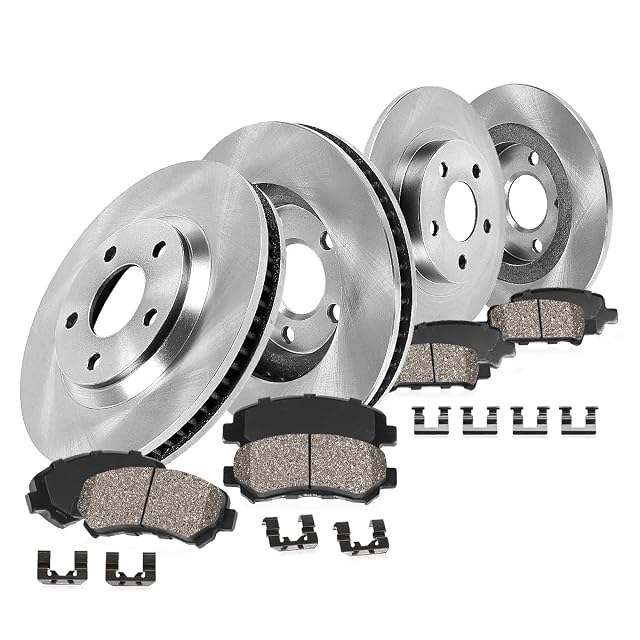 Callahan Brake Parts Front and Rear Brake Kit For Toyota Camry 2018-24 - Disc Rotors with Ceramic Brake
