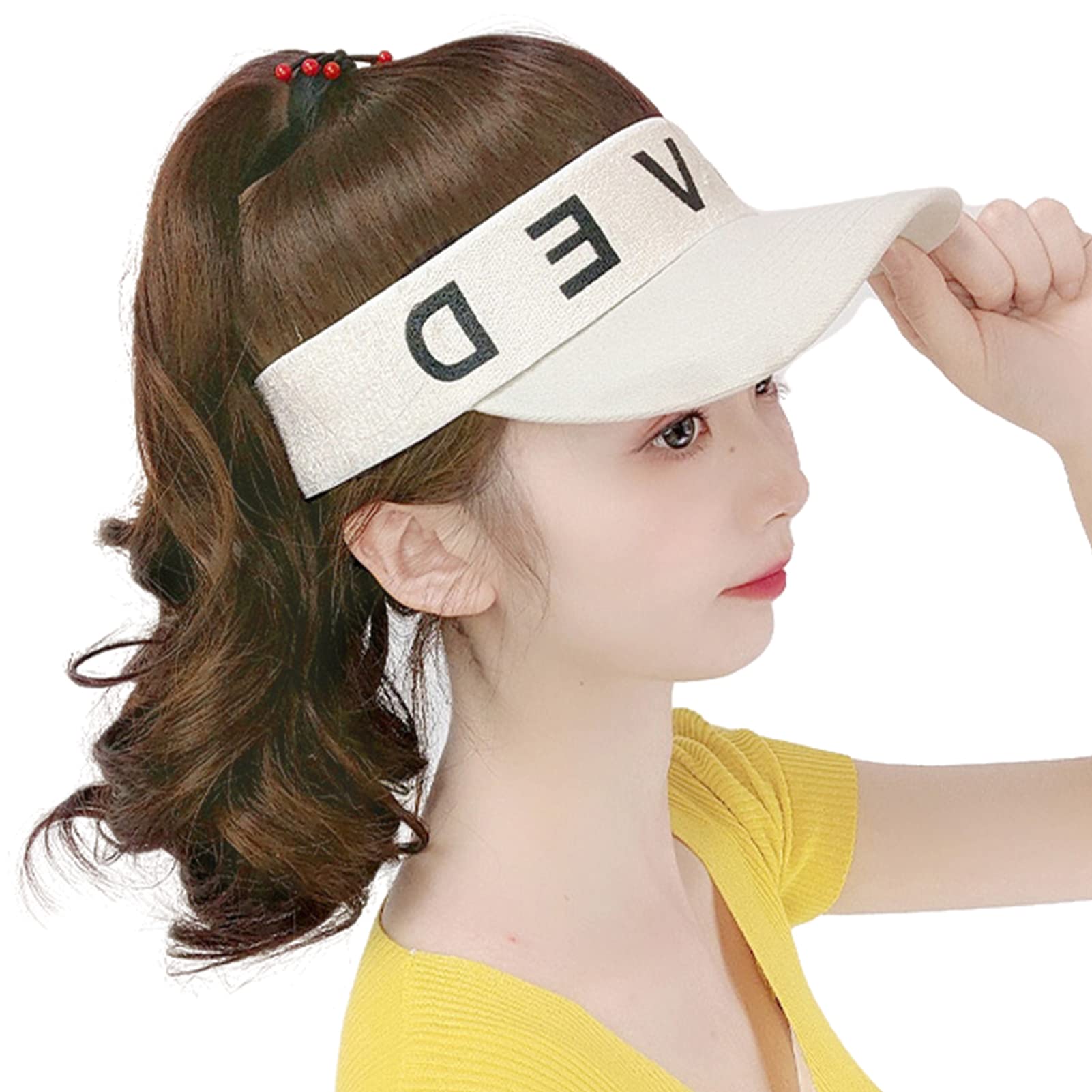 Female Hat Wig Hat Baseball Hair Hot 