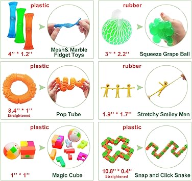 Fidget Toy Set, 35 Pcs Sensory Toy for ADD, OCD, Autistic Children, Adults, Anxiety Autism to Stress Relief and Anti Anxiety with Motion Timer, Perfect for Classroom Reward with Gift Box