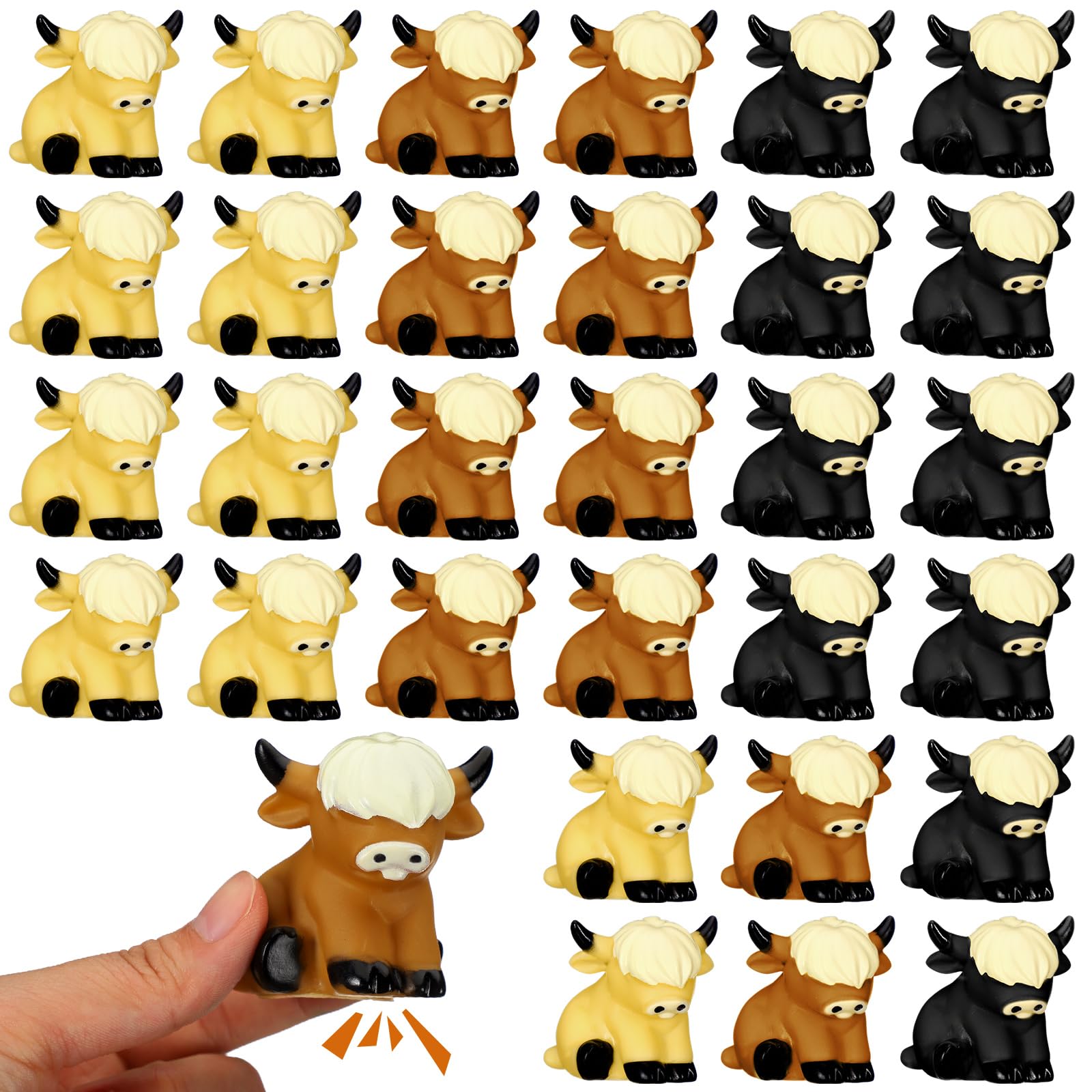 Amazon.com: 30 Pcs Highland Cow Float Bath Toy Baby Rubber Water ...