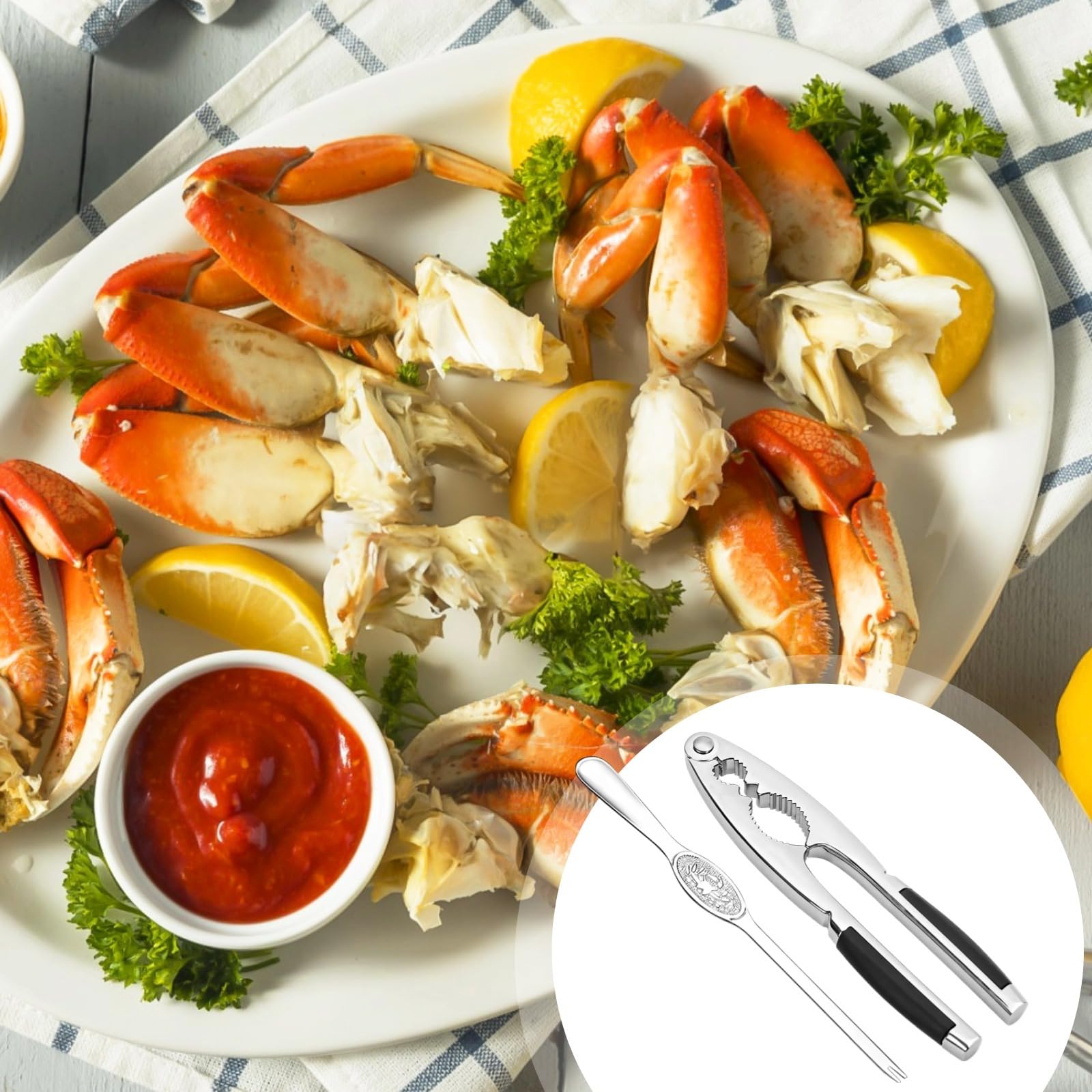 Casse-noisettes et pinces à homard en acier inoxydable, idéal pour les amateurs de fruits de mer et de noix