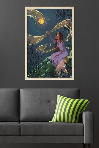 Miniatura 68 de Trends International Disney Wish - Póster de collage 2 (Asha & Star), póster de pared, 22.37 x 34.00 pulgadas, versión enmarcada en bronce Versión