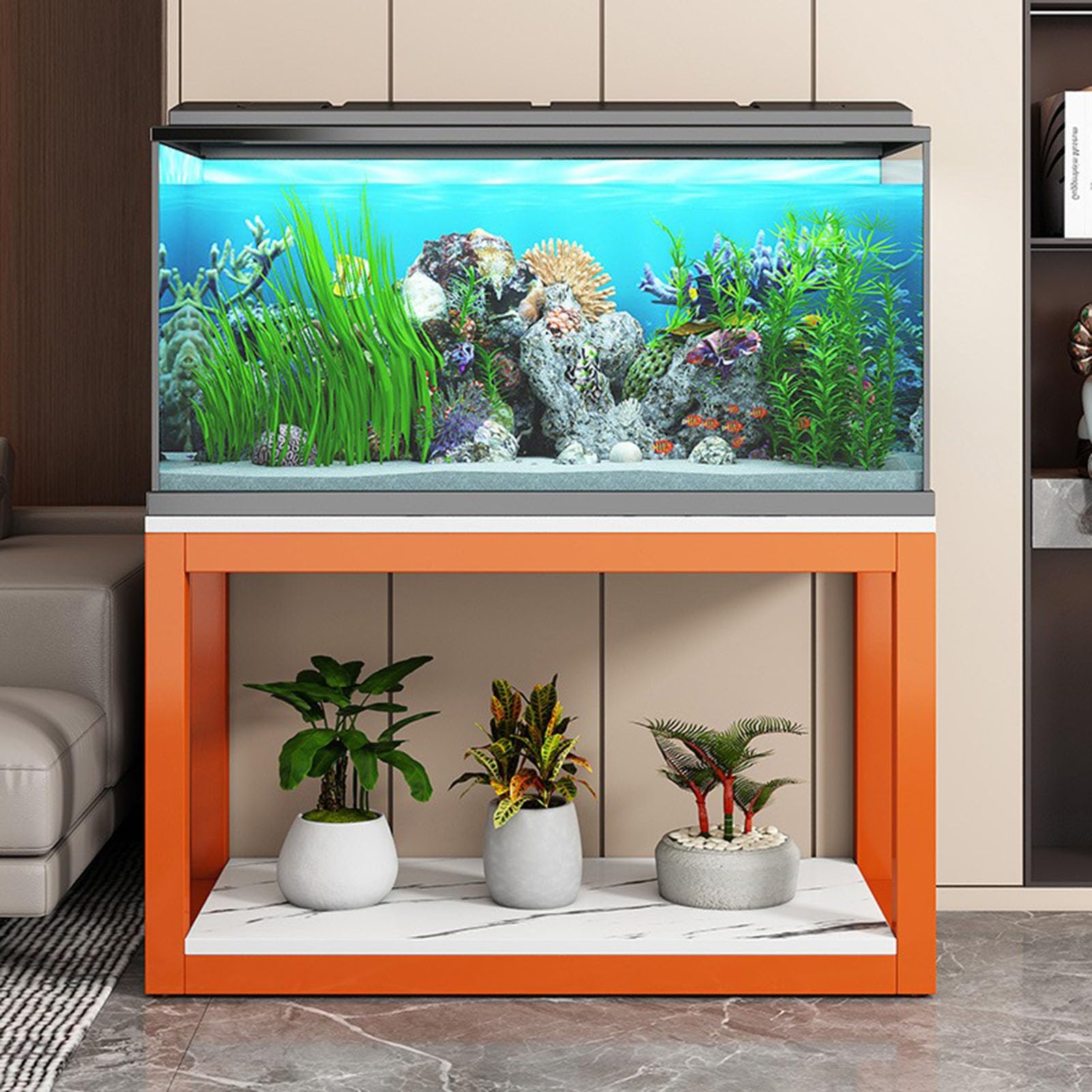 Support d'aquarium métal charge 400 kg stable pour terrarium