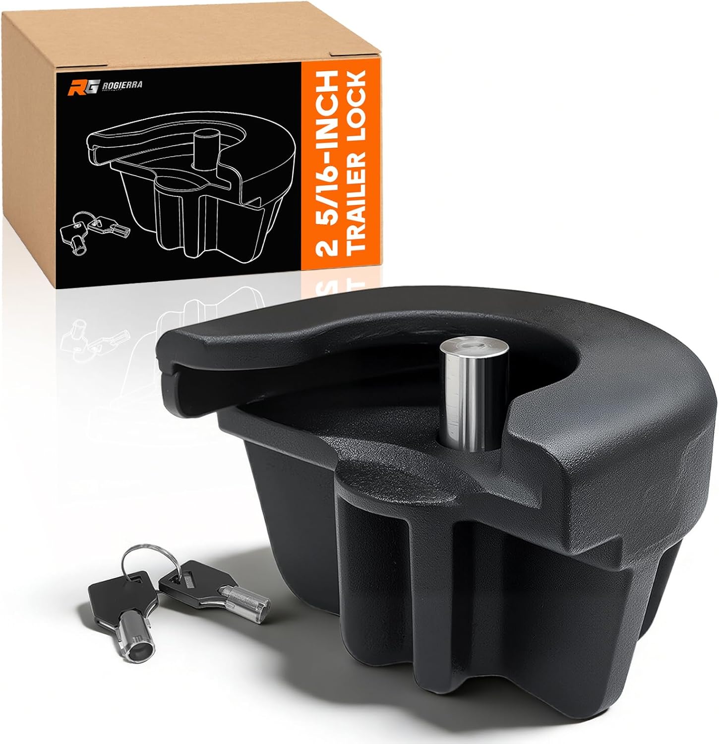 2 5/16-Inch Trailer Hitch Lock,Anti Theft Trailer Coupler Lock for Travel Trailers Boats Trucks Rvs,Fits 2 5/16- inch Couplers